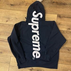 Supreme logo back hoodie top